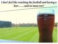 football and beer