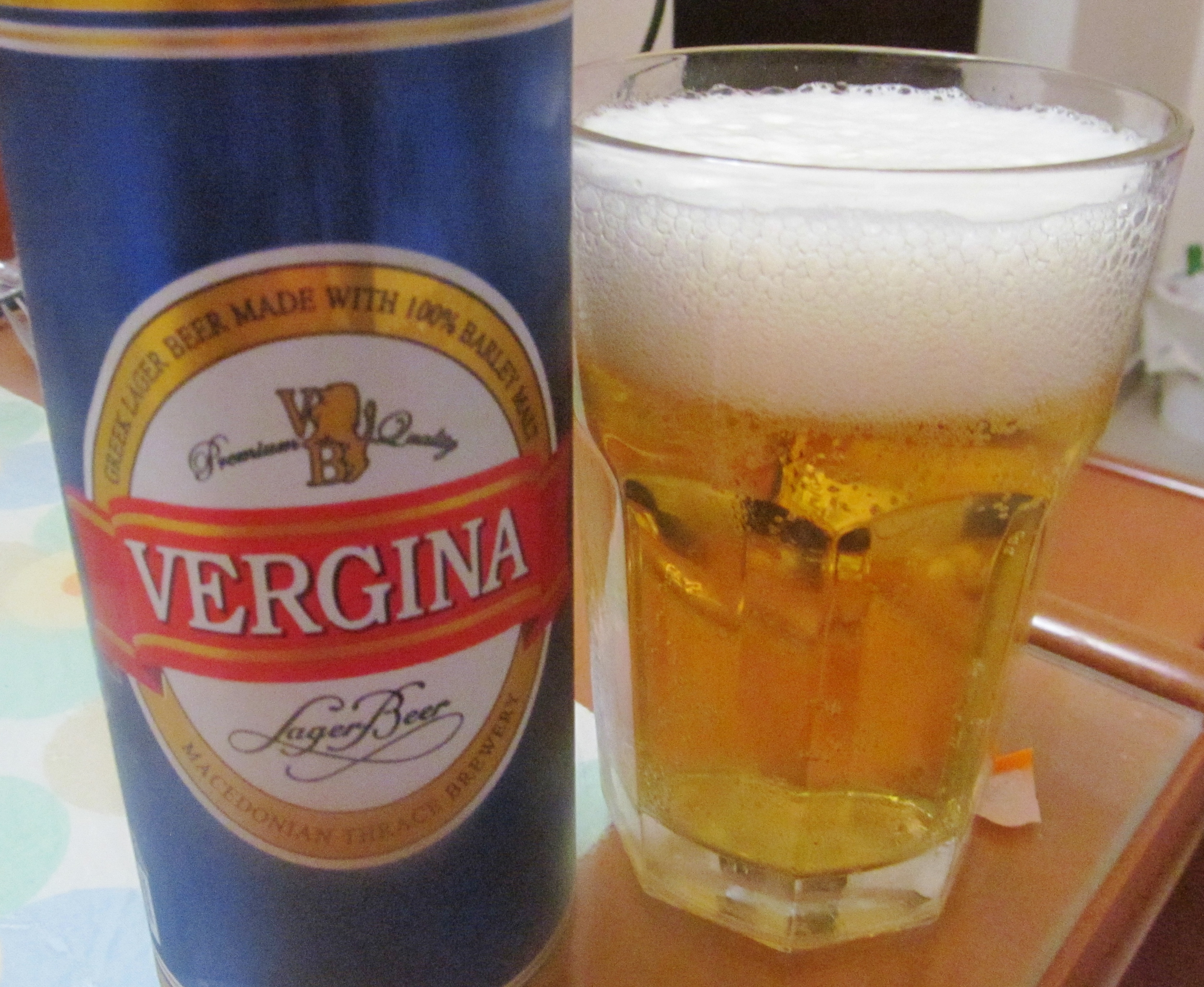 Vergina Lager Beer, Macedonian beer.
